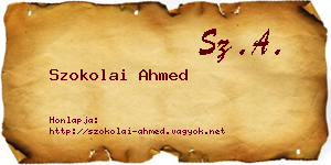 Szokolai Ahmed névjegykártya